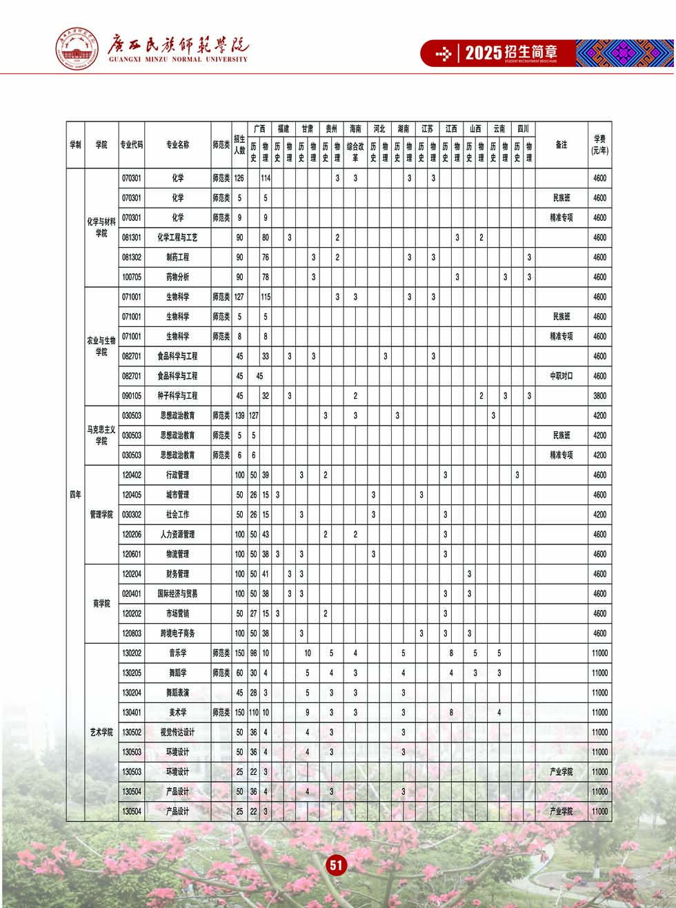 廣西民族師范學院－2025年招生簡章