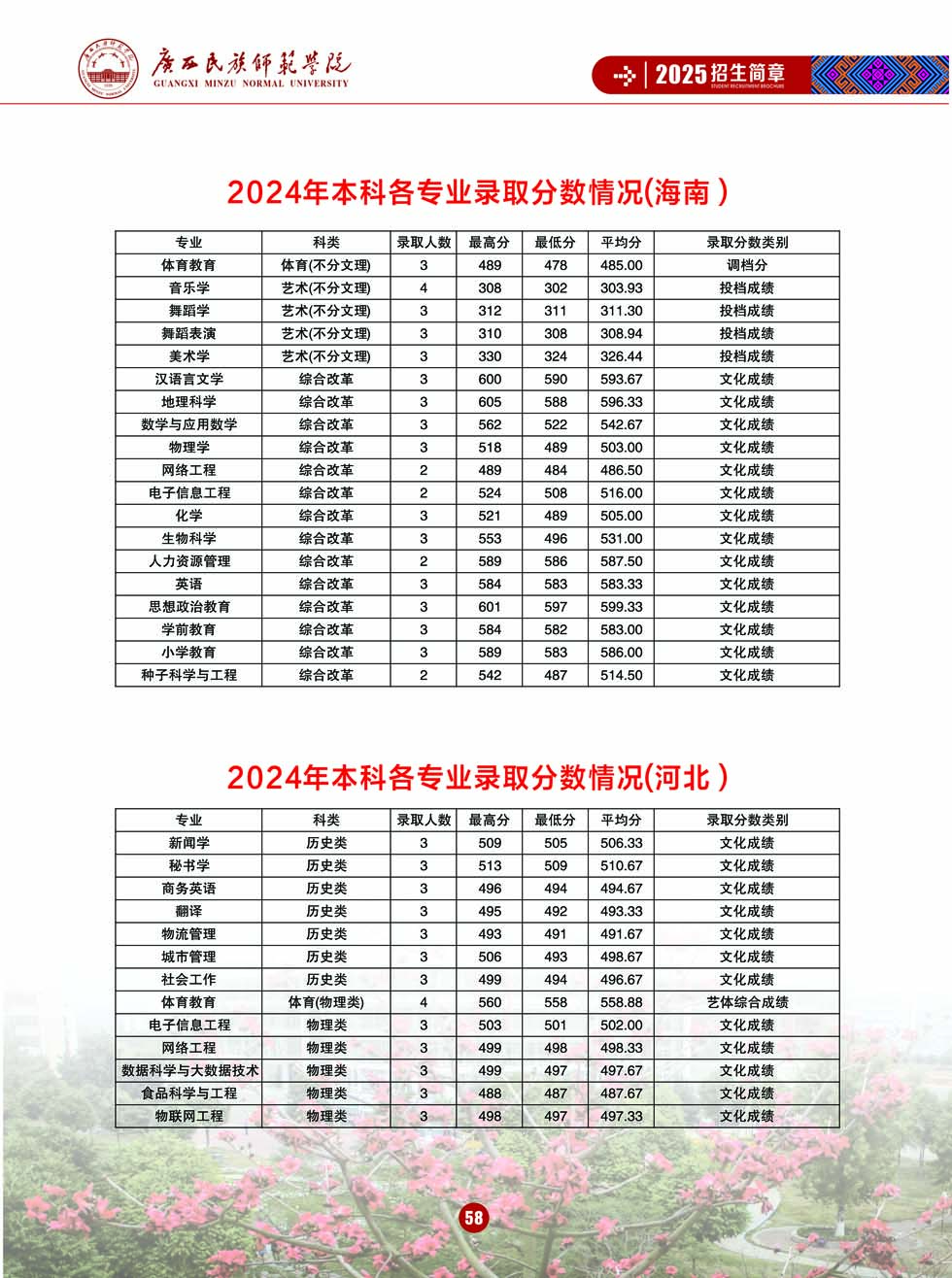 廣西民族師范學院－2025年招生簡章